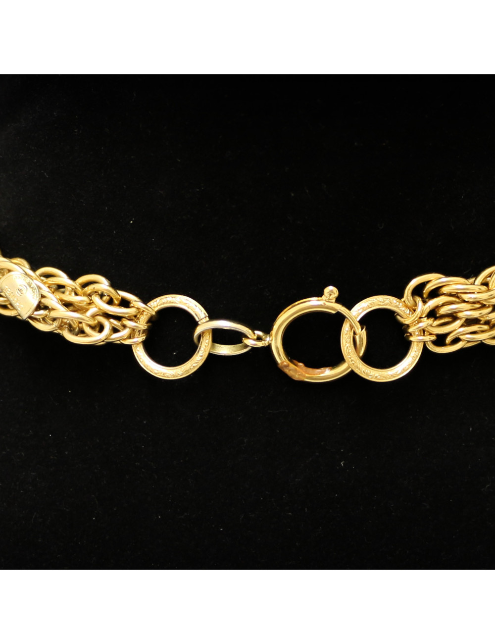 Collier CC CHANEL doré