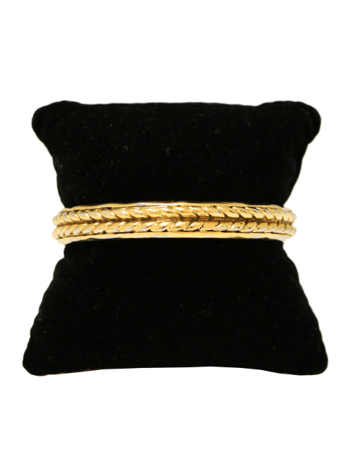 CHANEL vintage gilded rigid bracelet