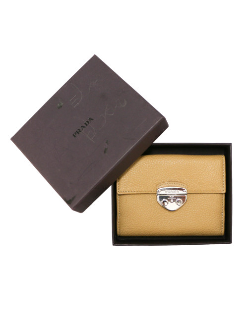 PRADA grained leather wallet