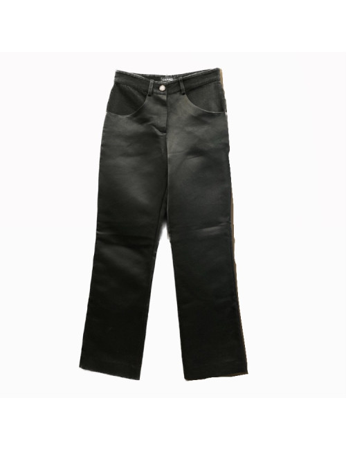 Pantalons T36 CHANEL denim soie