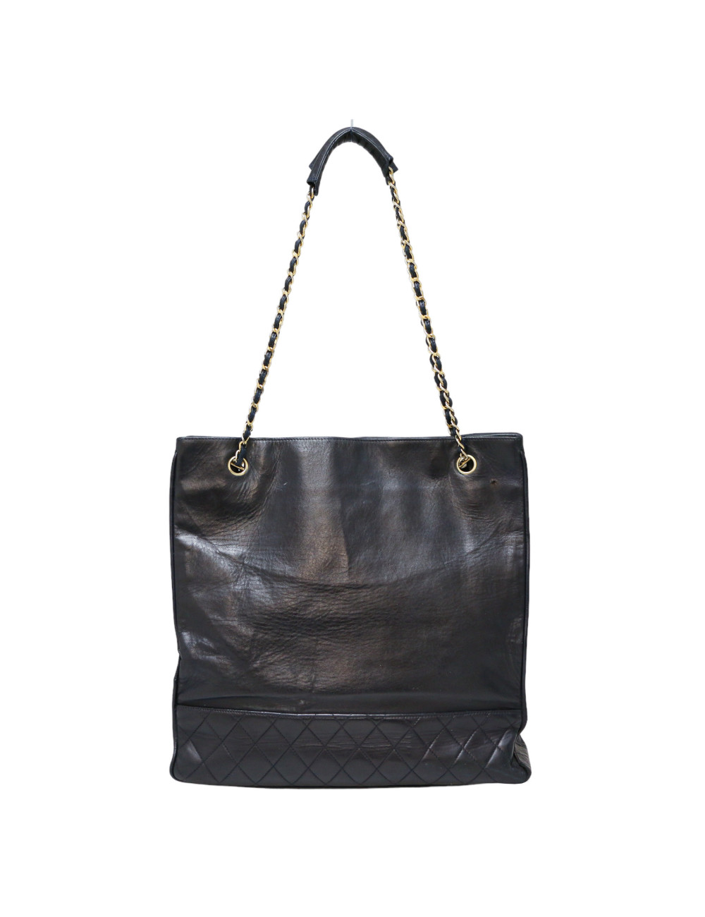 Cabas CHANEL GM cuir de veau bleu Vintage