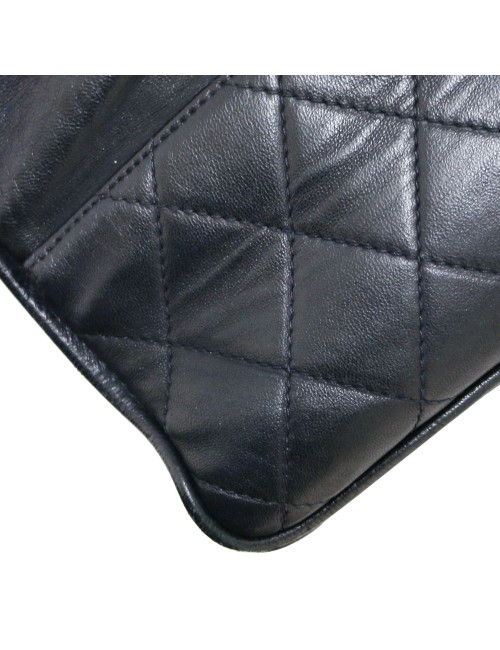 Cabas CHANEL GM cuir de veau bleu Vintage