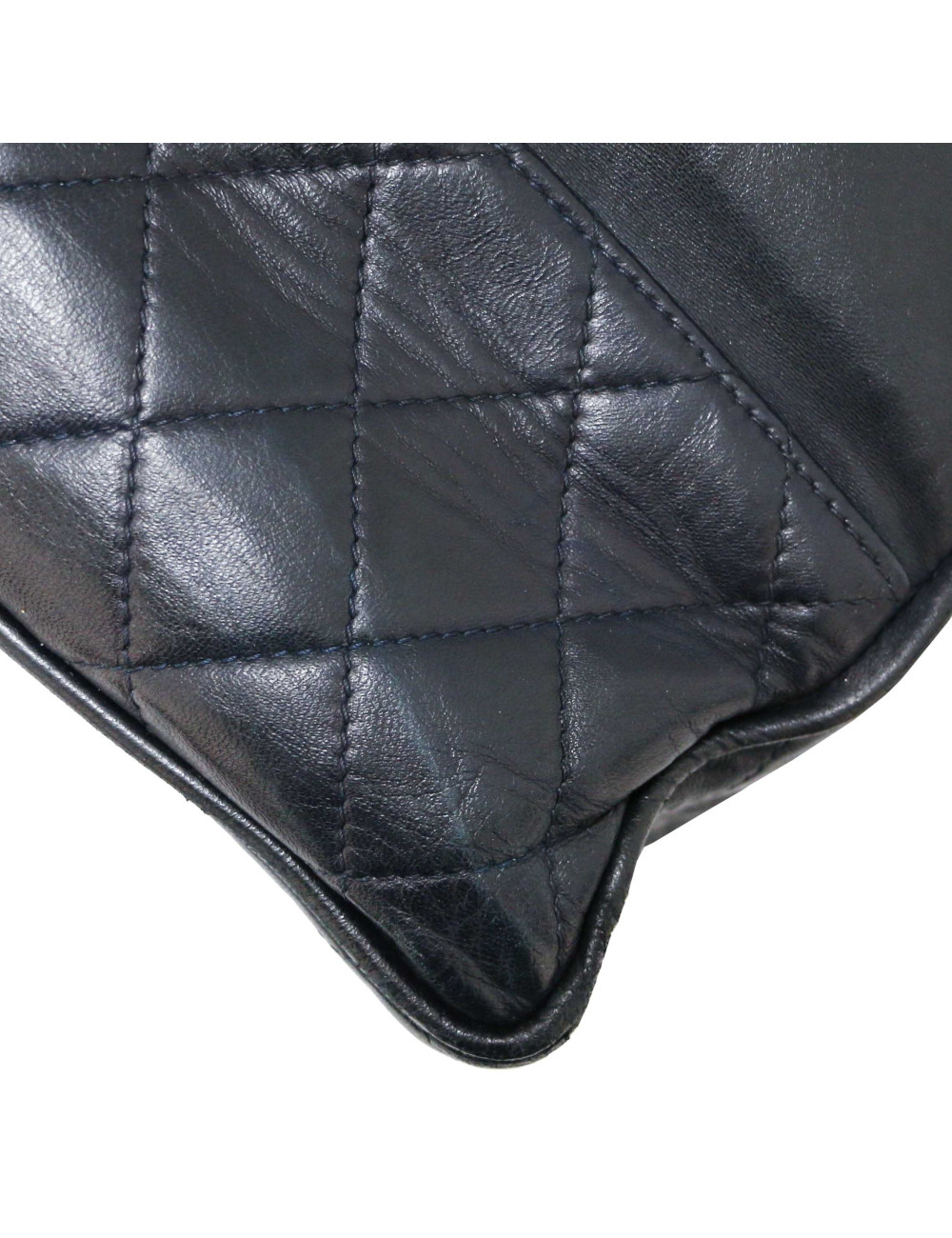 Cabas CHANEL GM cuir de veau bleu Vintage