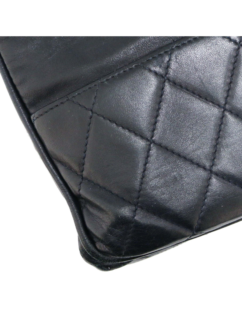 Cabas CHANEL GM cuir de veau bleu Vintage