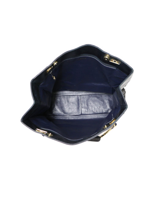 Cabas CHANEL GM cuir de veau bleu Vintage