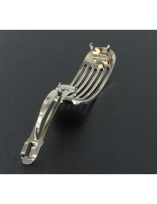 Barrette à cheveux CHANEL métal palladié