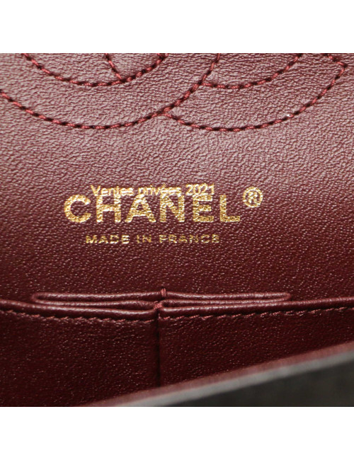 Sac 2.55 CHANEL cuir noir charms