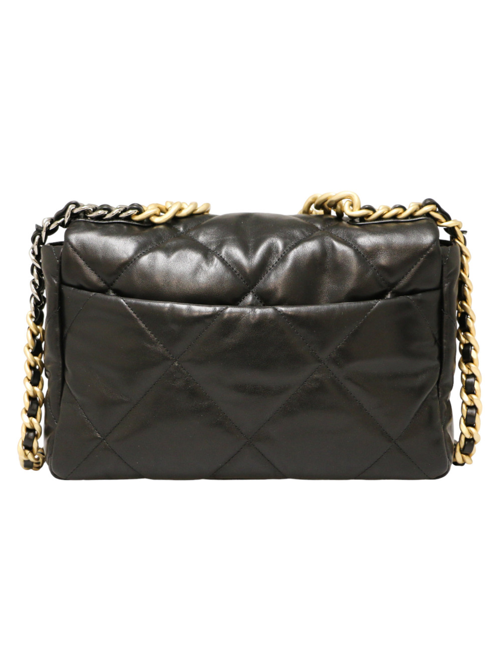 Le 19 CHANEL cuir noir 