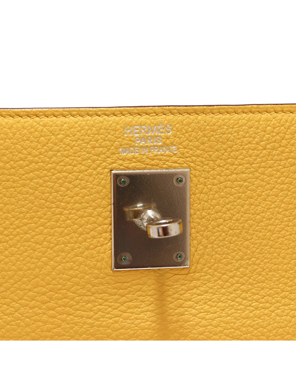 Kelly jaune 35 Hermes cuir