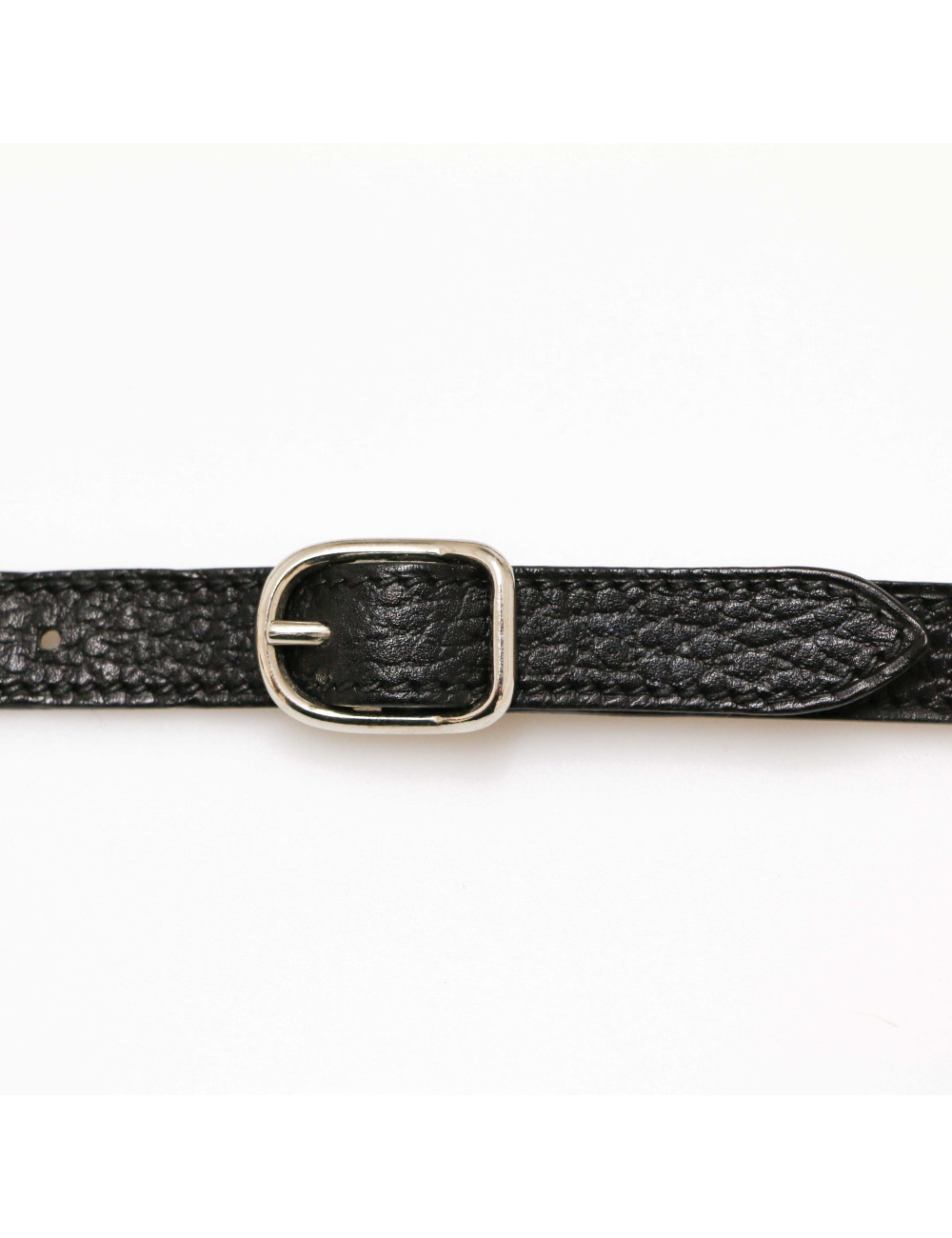 Pochette HERMES cuir grainé noir 