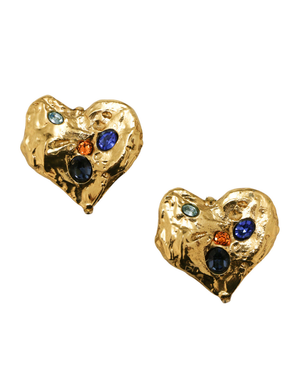 Clips coeur YSL YVES SAINT LAURENT Vintage