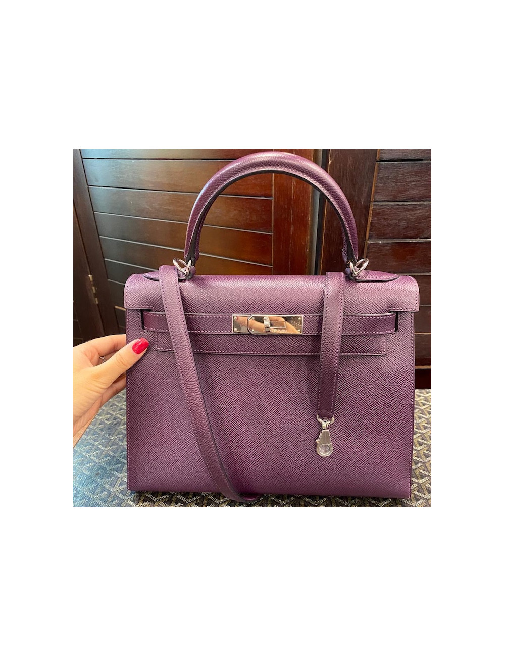 Kelly 28 Epsom Raisin