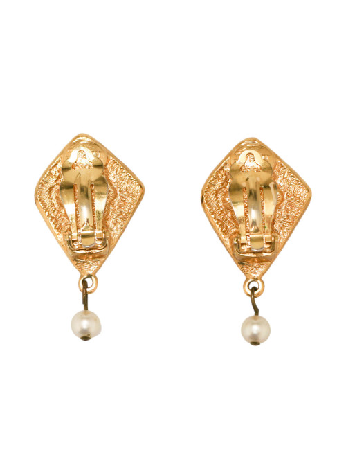 SCHERRER Vintage gold clip-on earrings