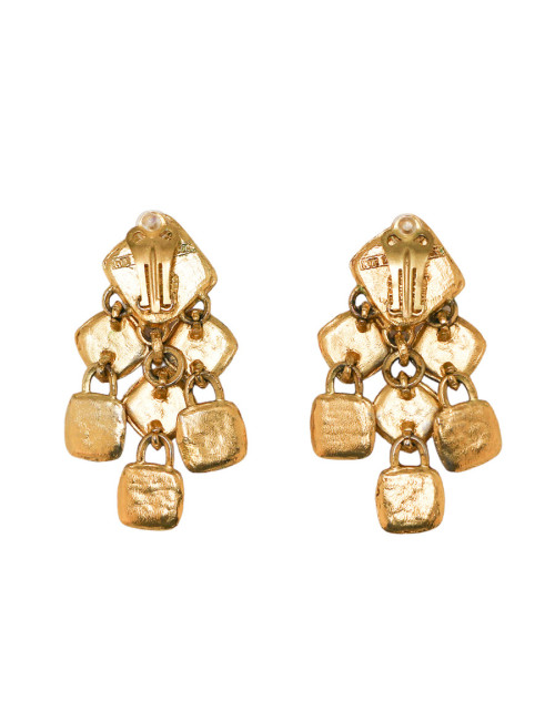 Clips pendants L'OR DU SOIR  résine rouge 