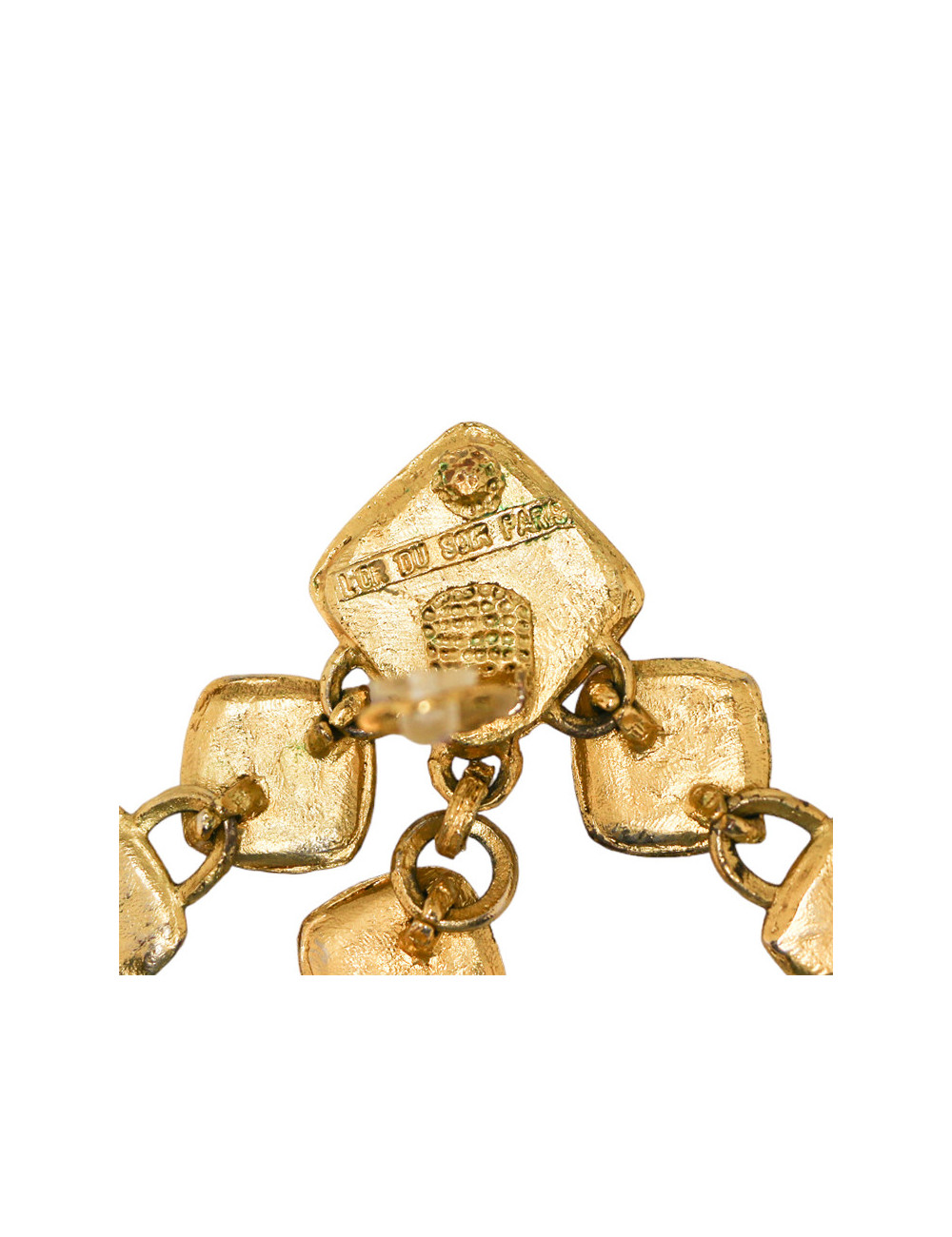 Clips pendants L'OR DU SOIR  résine rouge 