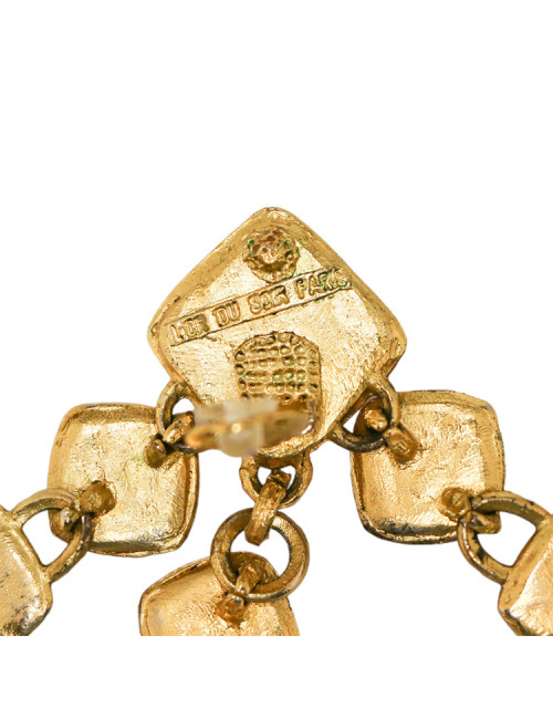 Clips pendants L'OR DU SOIR  résine rouge 