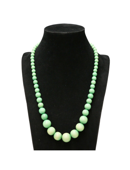 Collier perles vert d'eau Vintage