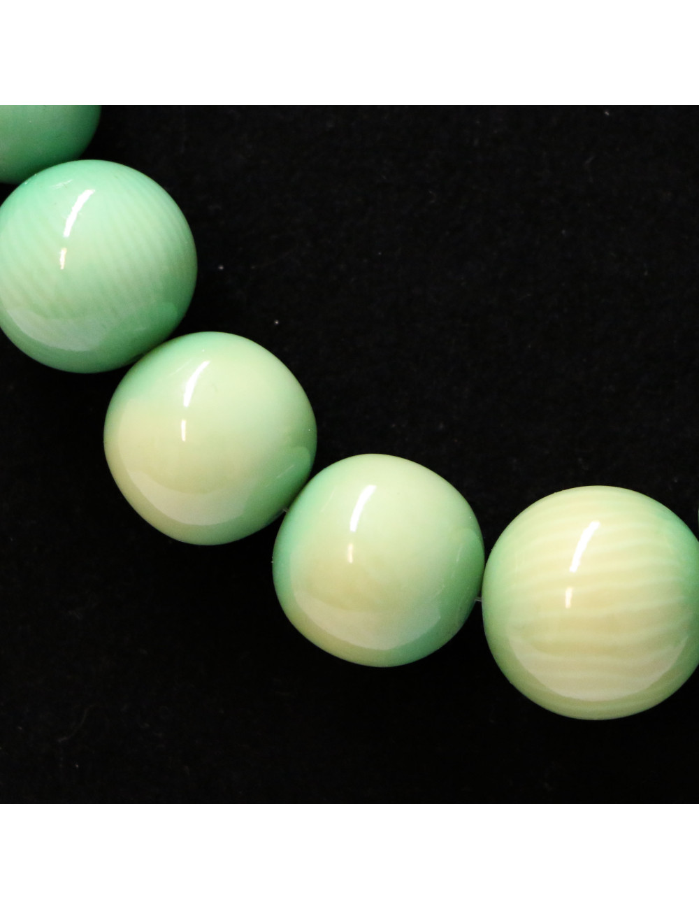 Collier perles vert d'eau