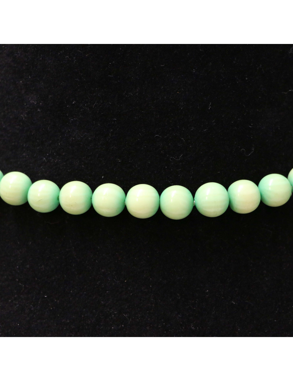 Collier perles vert d'eau