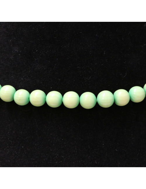 Collier perles vert d'eau