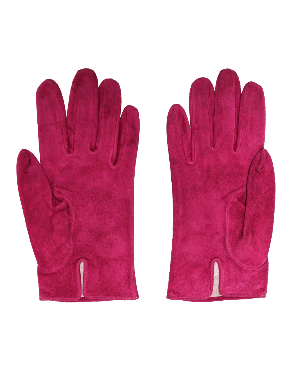 Paire de gants T 7,5 CHRISTIAN LACROIX pécarie  violet