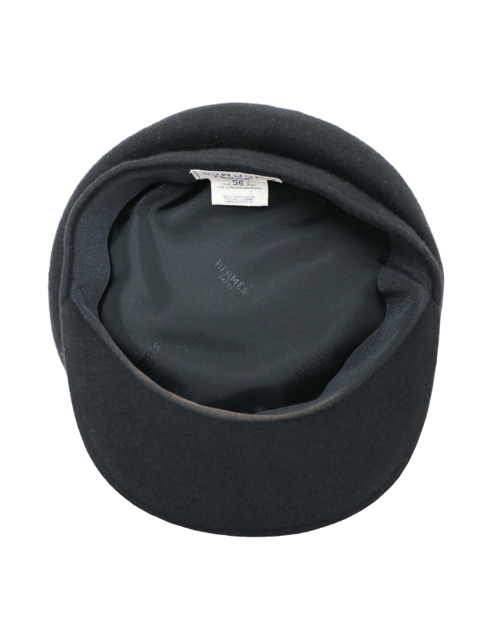 HERMES black cashmere beret