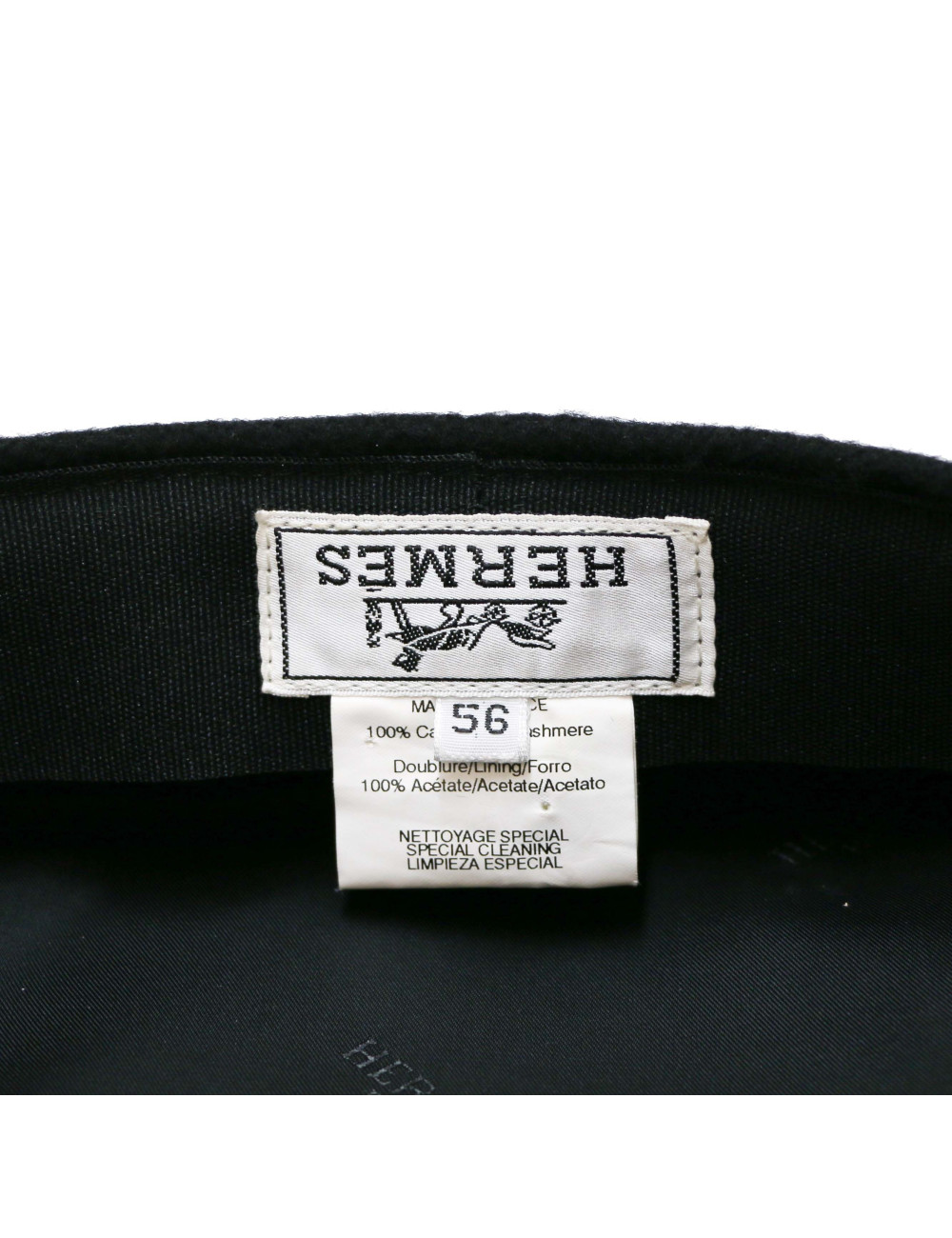 HERMES black cashmere beret