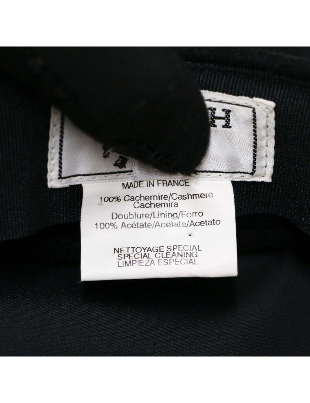 HERMES black cashmere beret