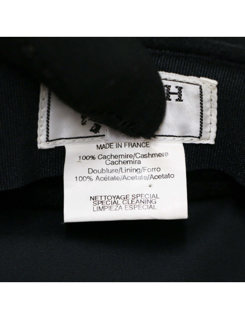 HERMES black cashmere beret