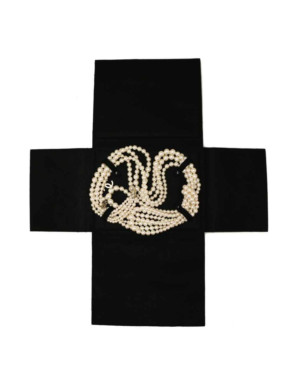 CHANEL multi-rows mother-of-pear beads long necklace