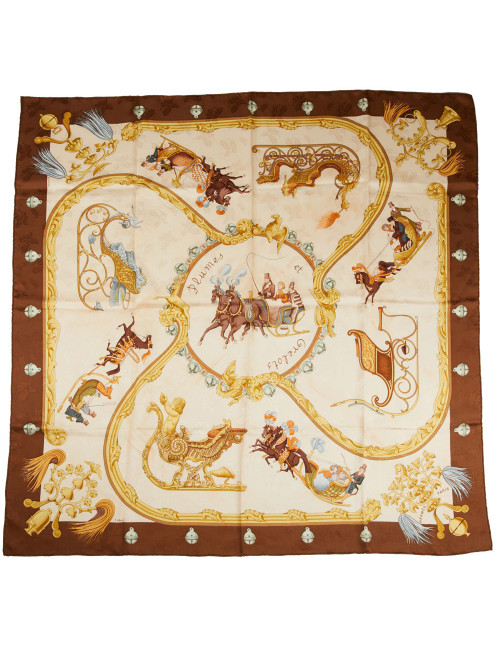 Carré HERMES Plumes et grelots