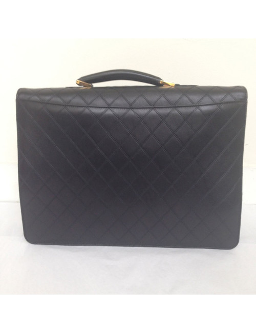 Sacoche CHANEL cuir matelassé noir