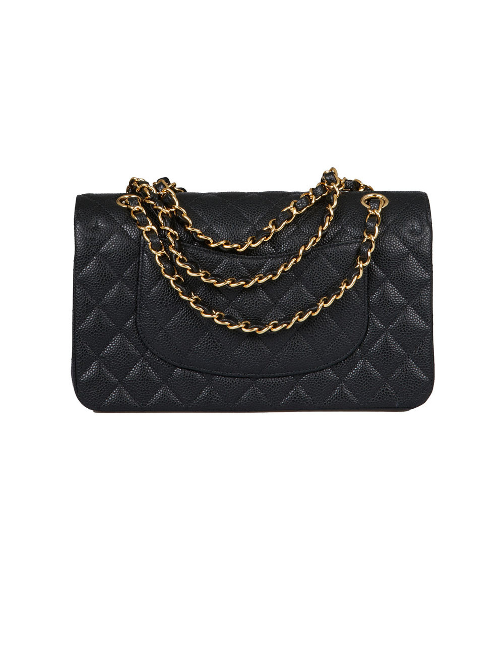 Sac rabat Timleless CHANEL cuir caviar noir