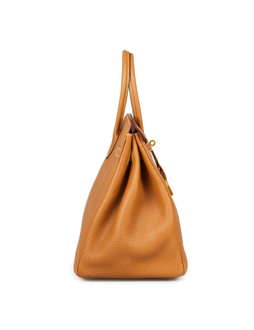 Birkin 35 HERMES taurillon clémence gold