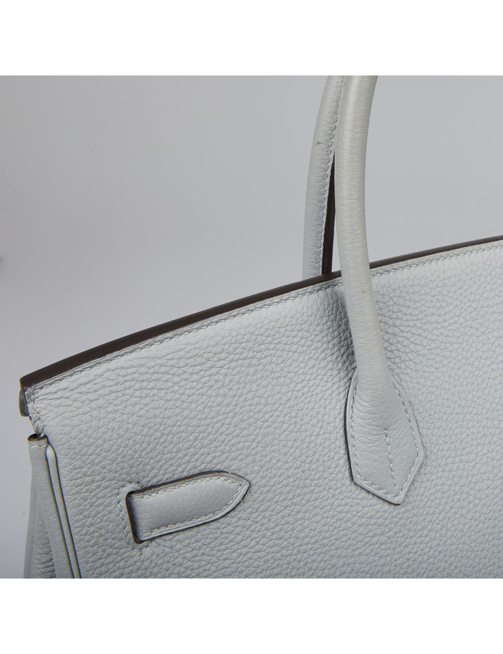 Birkin 35 HERMES togo gris lin