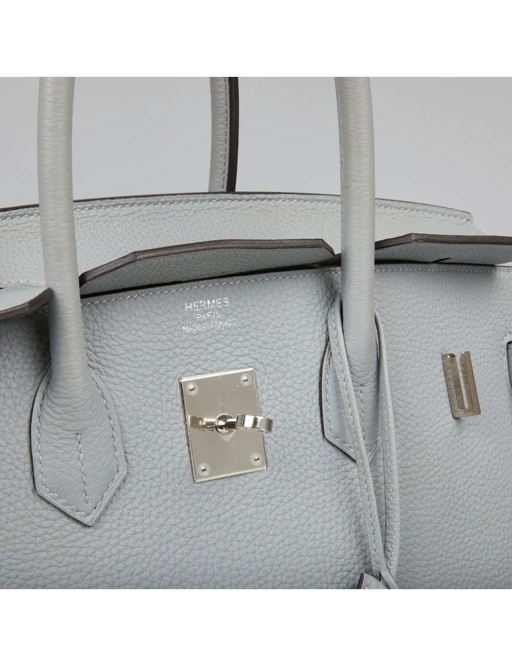 Birkin 35 HERMES togo gris lin