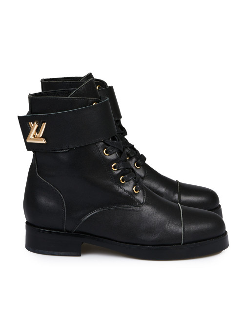 Boots LOUIS VUITTON Ranger Wonderland noires T40
