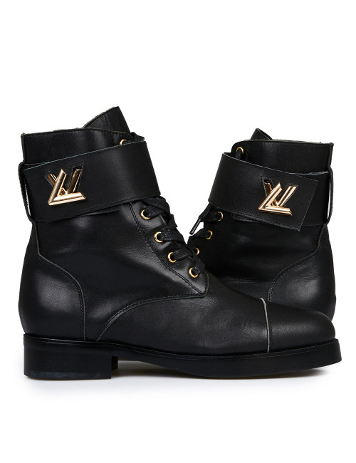 Boots LOUIS VUITTON Ranger Wonderland noires T40