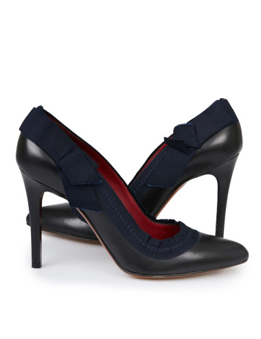 Escarpins T 39,5 LANVIN bleu nuit 2