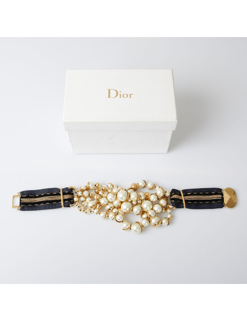 Collier CHRISTIAN DIOR multirangs perles