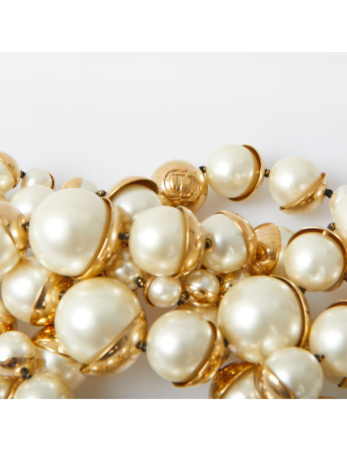 Collier CHRISTIAN DIOR multirangs perles