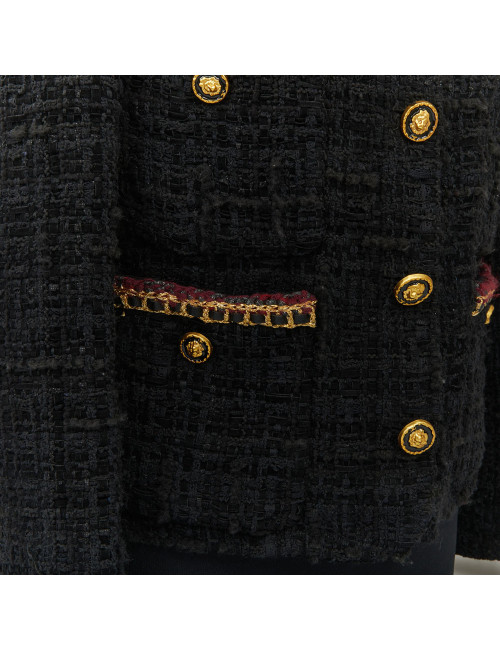 Veste CHANEL noire métier d'art 2020 Chateau des dames