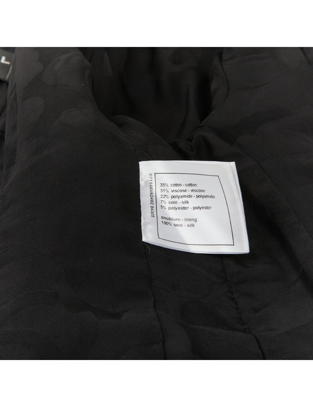 Veste CHANEL noire métier d'art 2020 Chateau des dames