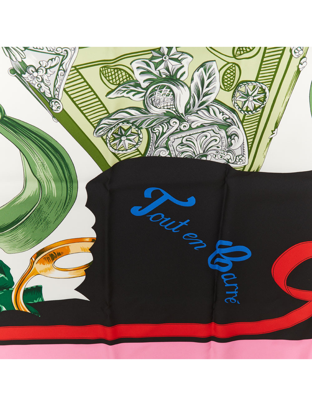 Grand foulard HERMES Tout en Carré soie