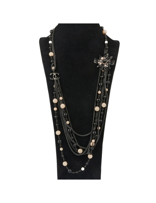 Sautoir CHANEL multirangs perles