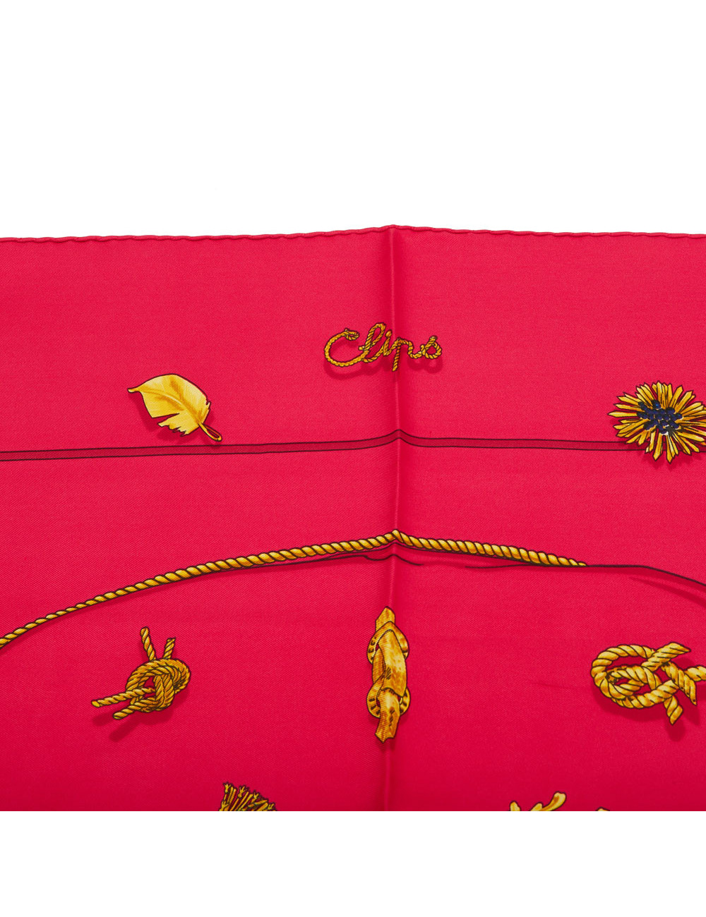 HERMES Clips silk square scarf