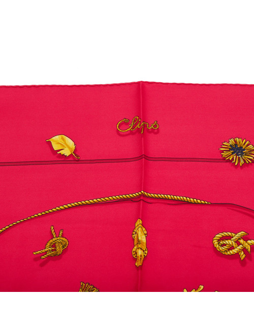 HERMES Clips silk square scarf