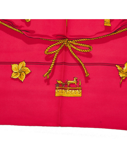 HERMES Clips silk square scarf