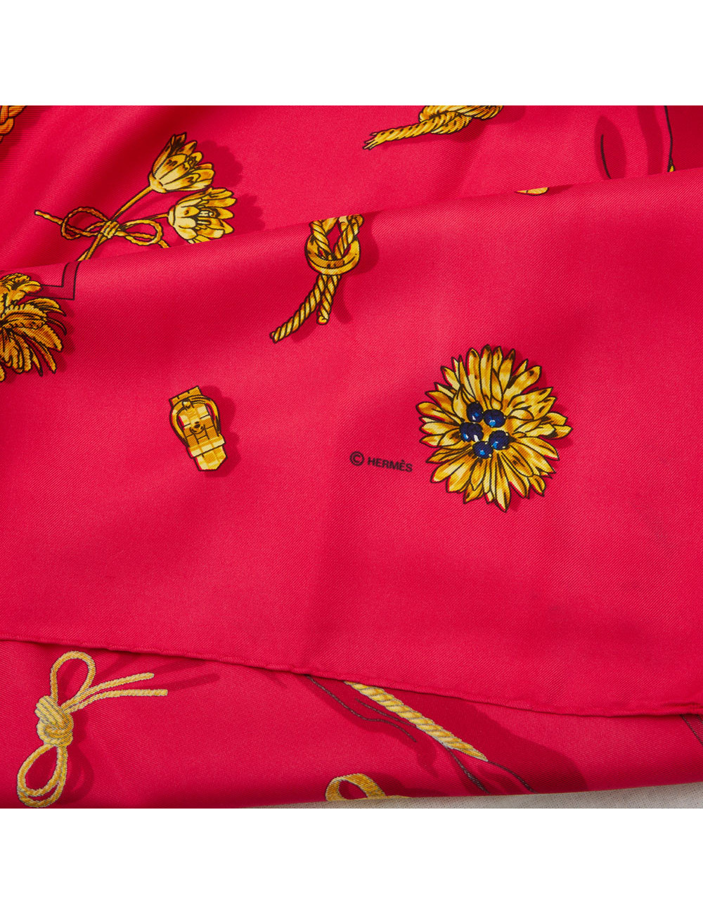 HERMES Clips silk square scarf