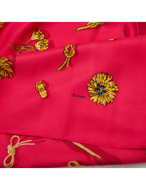 HERMES Clips silk square scarf
